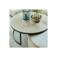 Lucena Coffee Table 60Ø x 28cmH Marble Top