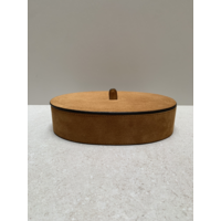 Harris Trinket Box Short Oval L Suede (HB071) - Tobacco (A30)