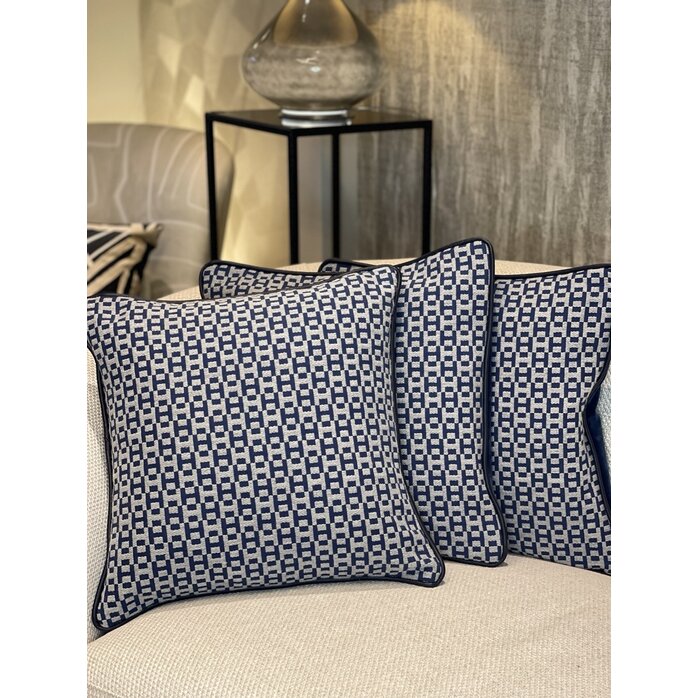 Hermès Fabrics Kussen set van 3 Hérmes Infini H - Blauw