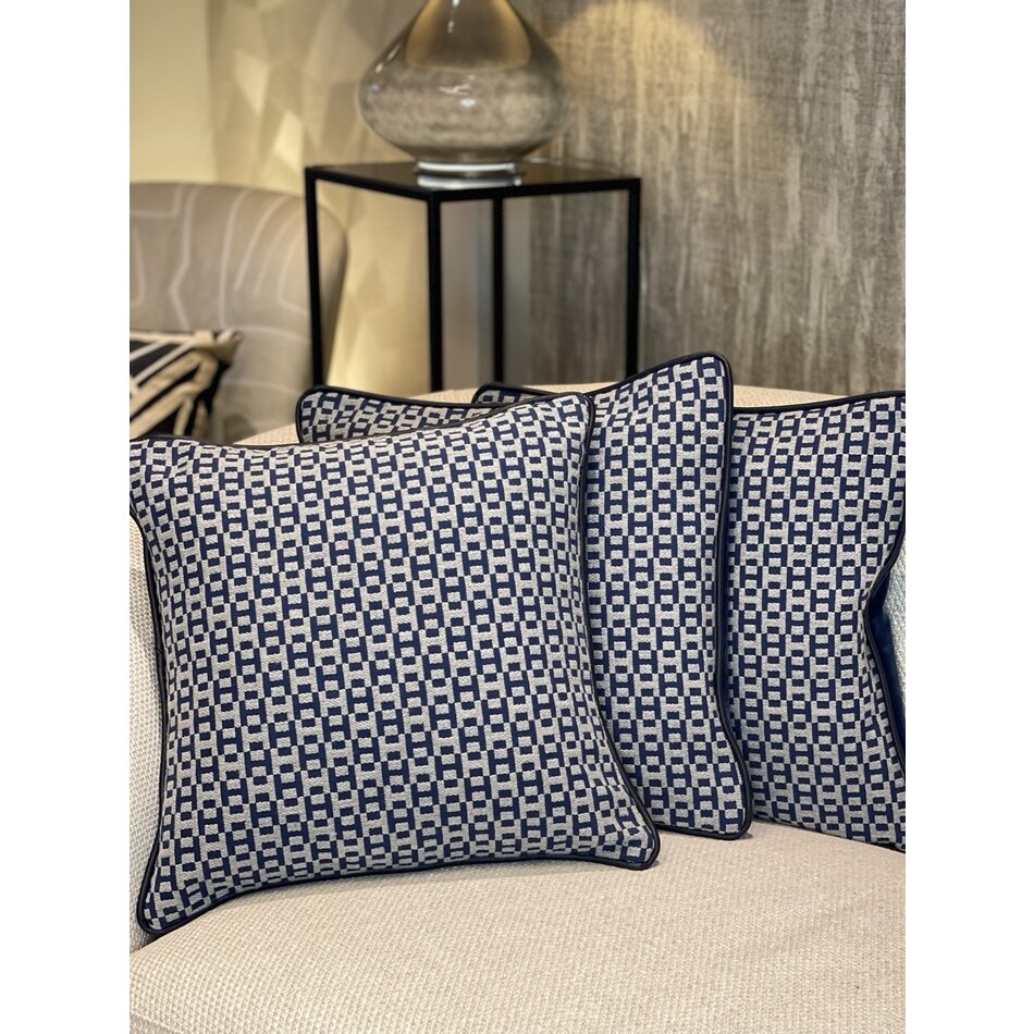 Hermès Fabrics Kussen set van 3 Hérmes Infini H - Blauw