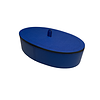 Harris Trinket Box Oval Large Short Calfskin (HB071) - Ultramarine (G32)