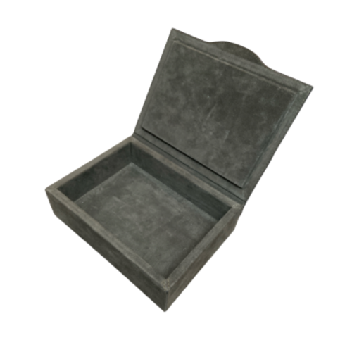 Giobagnara Luna Trinket Box Rectangular Small Suede (HB311) - Mud (A21)