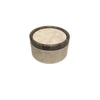 Polo Marmo Stackable Box Round Mini Suede (HB640M55) - Cappuccino (A42)