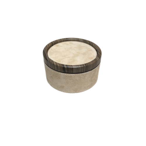 Giobagnara Polo Marmo Stackable Box Round Mini Suede (HB640M55) - Cappuccino (A42)