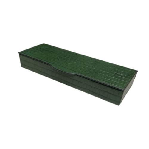 Giobagnara Luna Trinket Box Long Rectangular Crocodile (HB323) - Green (C02)
