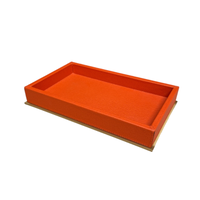 Firenze Valet Trey Long Rect - Calfskin Golf - Mango - L