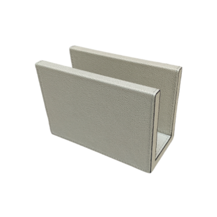 Giobagnara Compact Napkin Holder Printed Calfskin Golf (TA030) - Light Grey (G37)