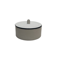 Harris Trinket Box Round Medium Short Golf (HB041) - Light Grey (G37)