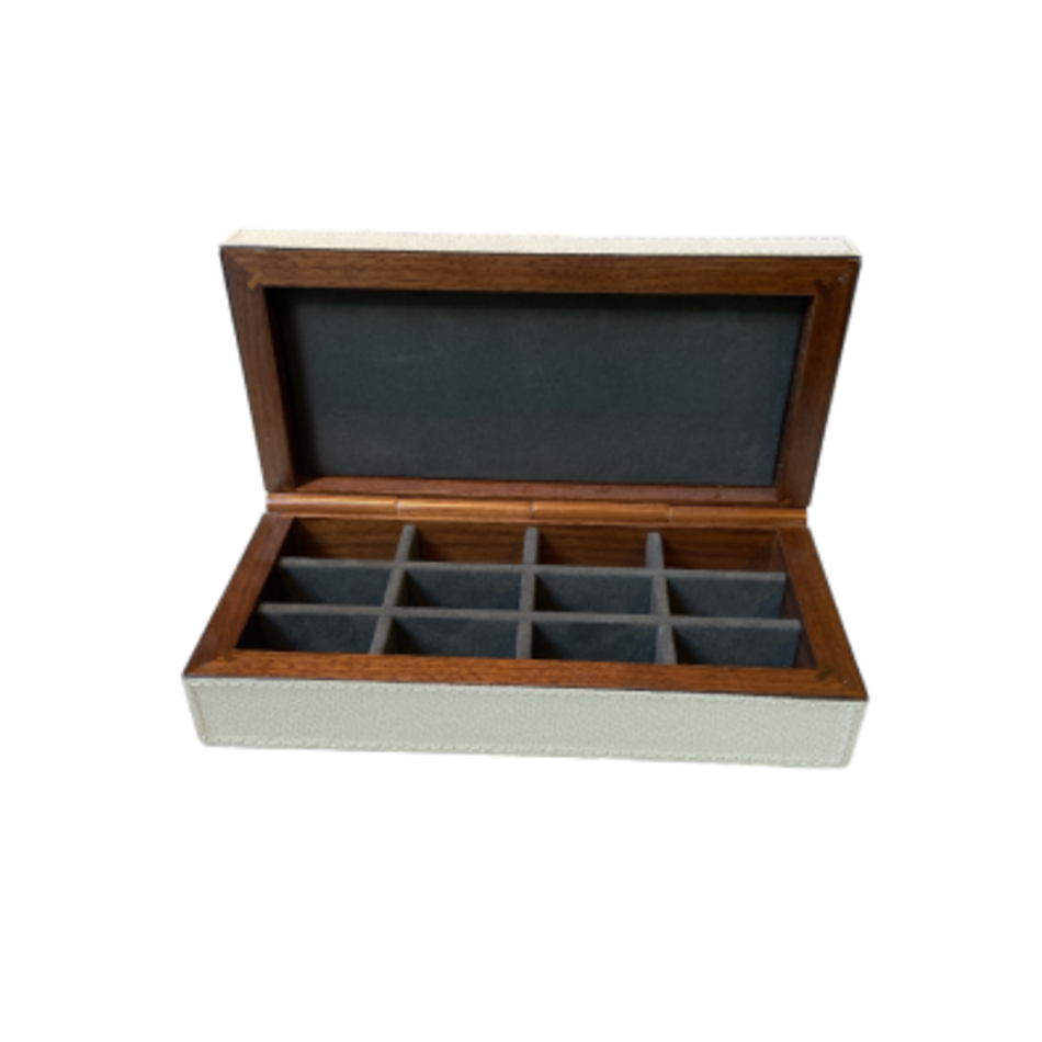 Giobagnara Jeff Cufflinks Box Printed Calfskin Golf (GS010) - Light Grey (G37) Giobagnara Jeff Cufflinks Box Printed Calfskin Golf (GS010) - Light Grey (G37)