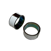 Lux Plus Napkin Ring Palladium + Black PVD Calfskin Golf (TA021PLUS) - Cool White (G120)