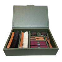 Luna Shoe Care Set Printed Calfskin Golf (PB037) - Loden Green (G02)