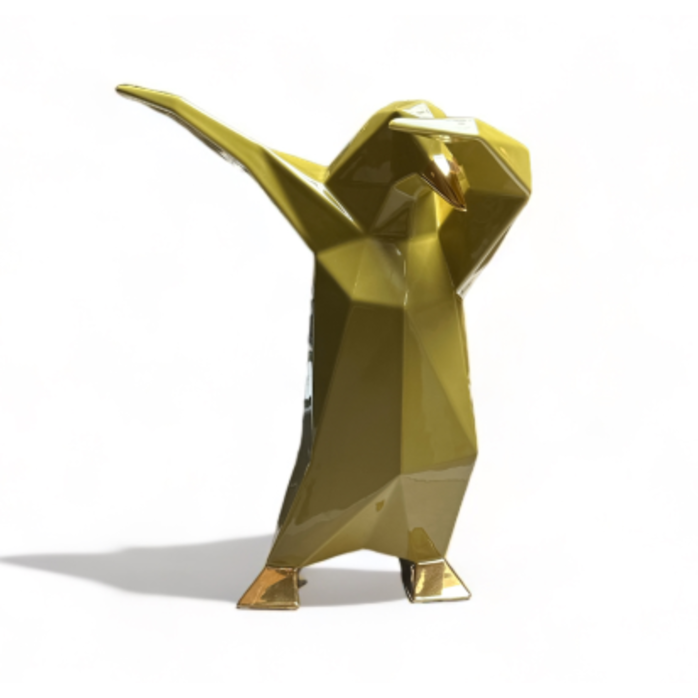 Bosa Ceramiche Dab Penguin Glossy Lime and Gold