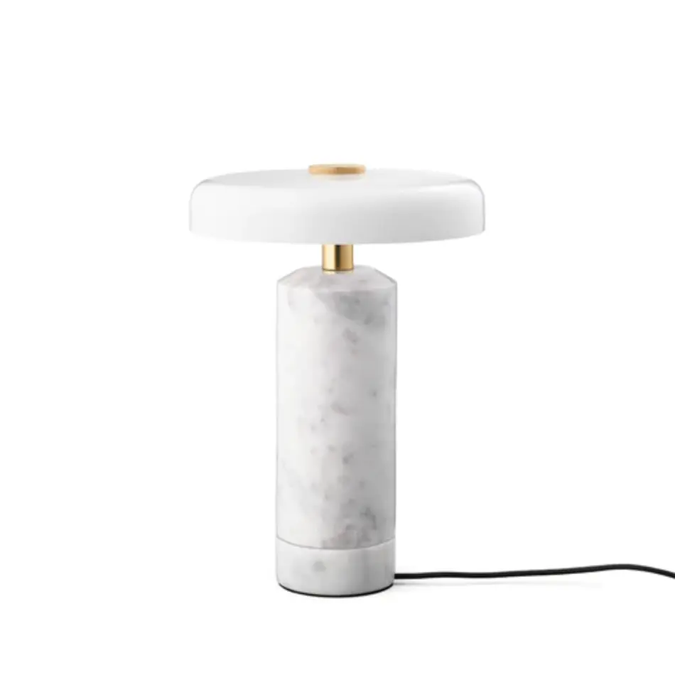 Design By Us Trip - Carrara White Glossy Lamp - Wireless for Indoor and Outdoor