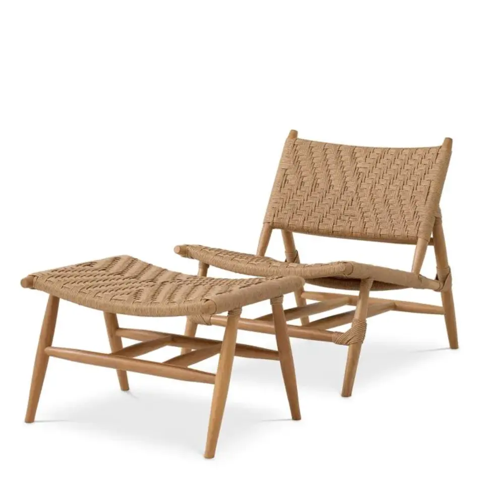 Eichholtz Outdoor Chair and Foot Stool Laroc