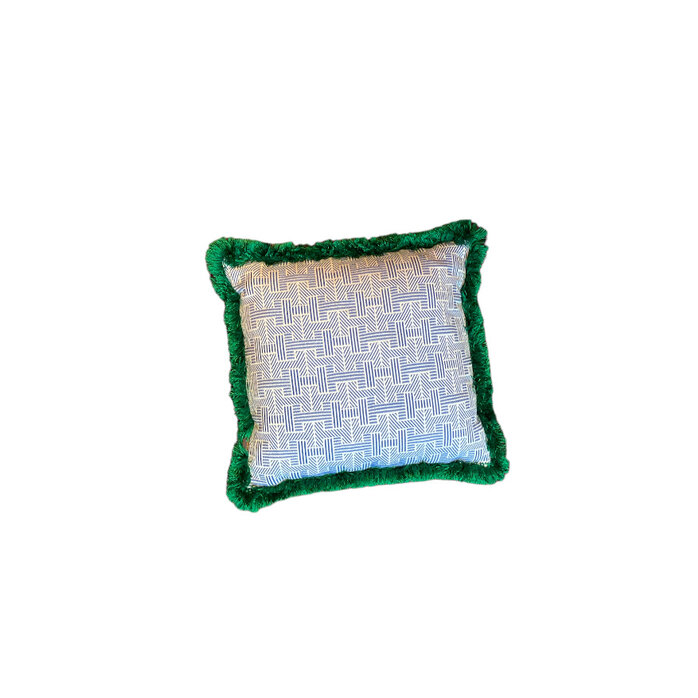 Proluca Design Cushion Hermès - Panama - Blue - Raffles Green - 40x40 - Double Proluca Design Cushion Hermès - Panama - Blue - Raffles Green - 40x40 - Double