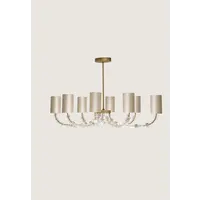 Oval Lartigue Chandelier French Brass