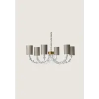 Round Lartigue Chandelier French Brass