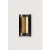 Large Covex Wall Light Bronze and Antiqued Brass