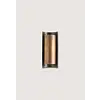 Small Covex Wall Light Bronze and Antiqued Brass