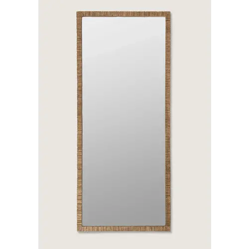 Porta Romana Large Rectangular Trevose Mirror French Brass