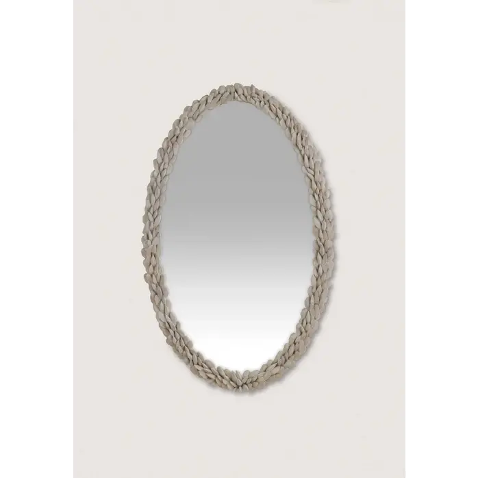 Porta Romana Mussel Shell Mirror Aged Plaster