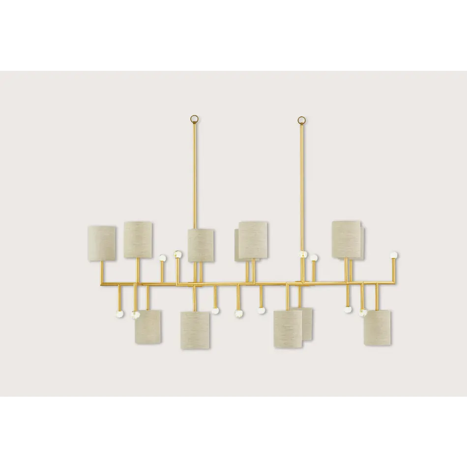 Porta Romana Medium Quantum Chandelier New Gold