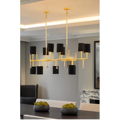 Porta Romana Medium Quantum Chandelier New Gold