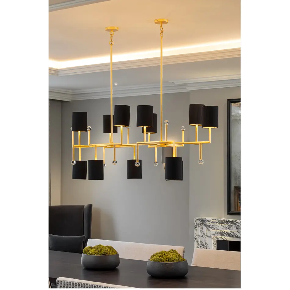 Porta Romana Medium Quantum Chandelier New Gold