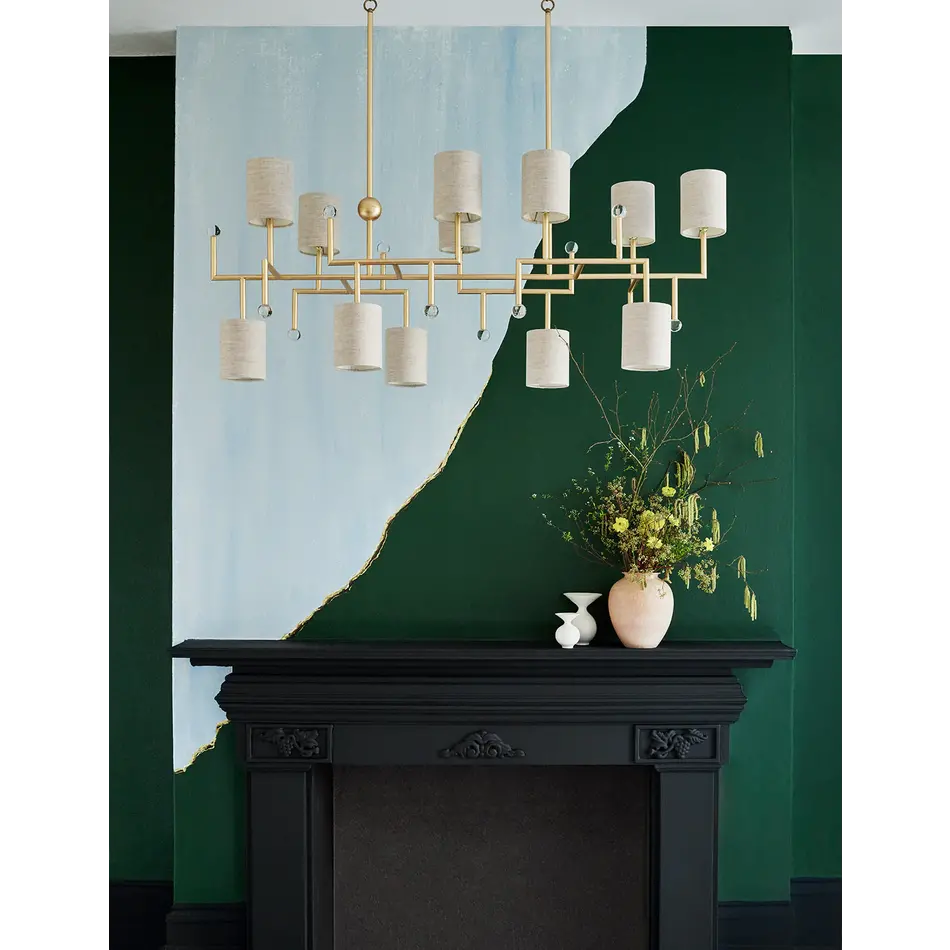 Porta Romana Medium Quantum Chandelier New Gold