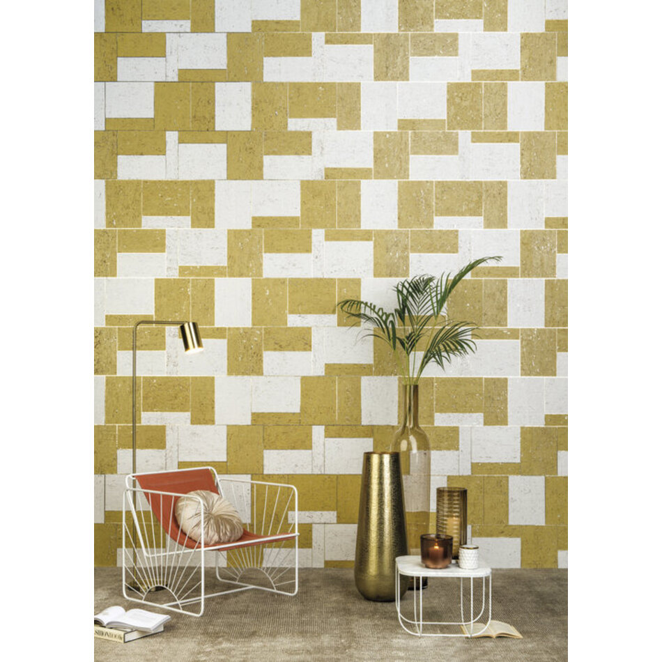 Arte Khatam - Modern Mosaic - White / Gold