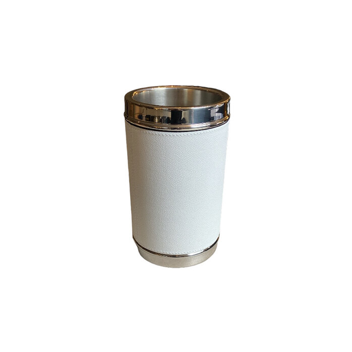 Giobagnara Ocean Bottle Cooler Monochrome Printed Calfskin Golf (TT020) - White (G05)