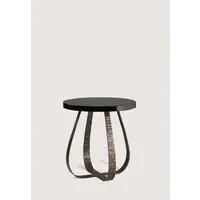 Fig Table (Marble) Burnt Silver