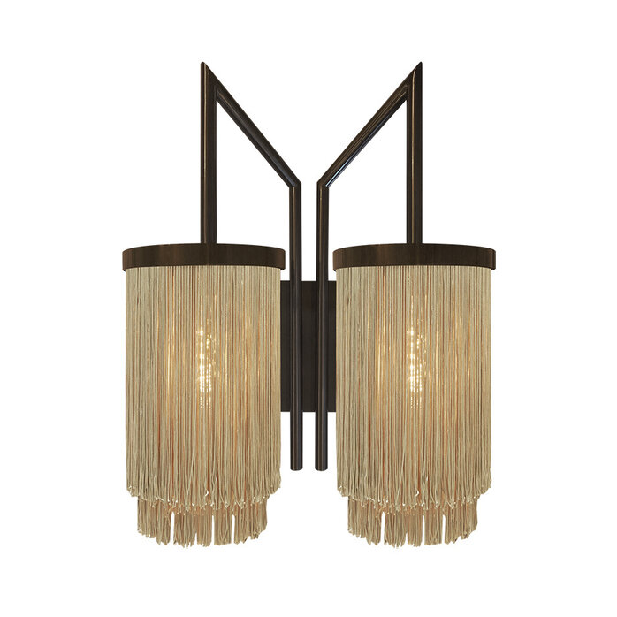 Maretti Lighting Fringes Wall Lamp 2-Light Bronze