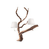 Oak wall lamp 3-light wood color