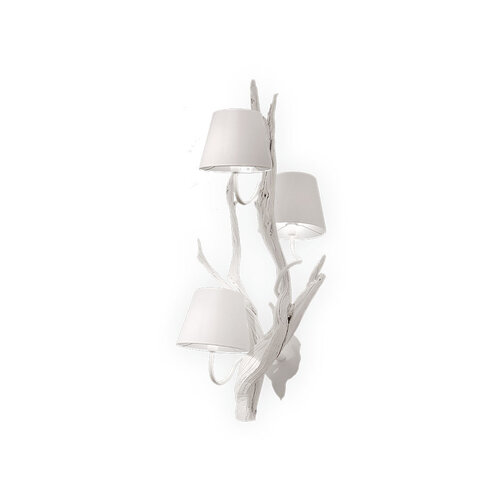 Maretti Lighting Oak wall lamp 3-light white