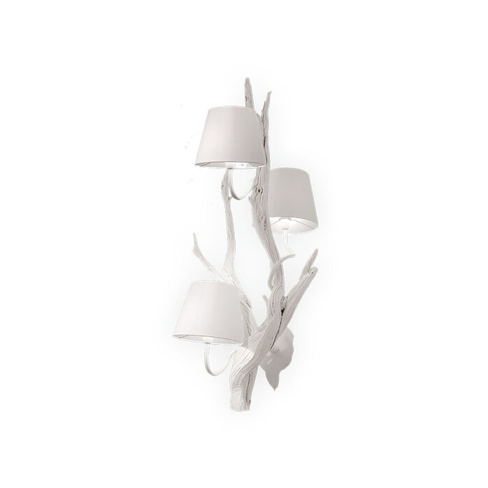 Maretti Lighting Oak wall lamp 3-light white