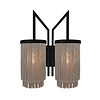 FRINGES WANDLAMP 2-LICHTS ZWART