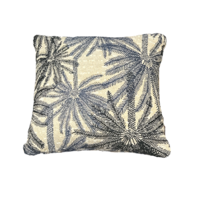 Proluca Design Outdoor Kussen Pierre Frey Dubbelzijdig Palm Blauw 45x45