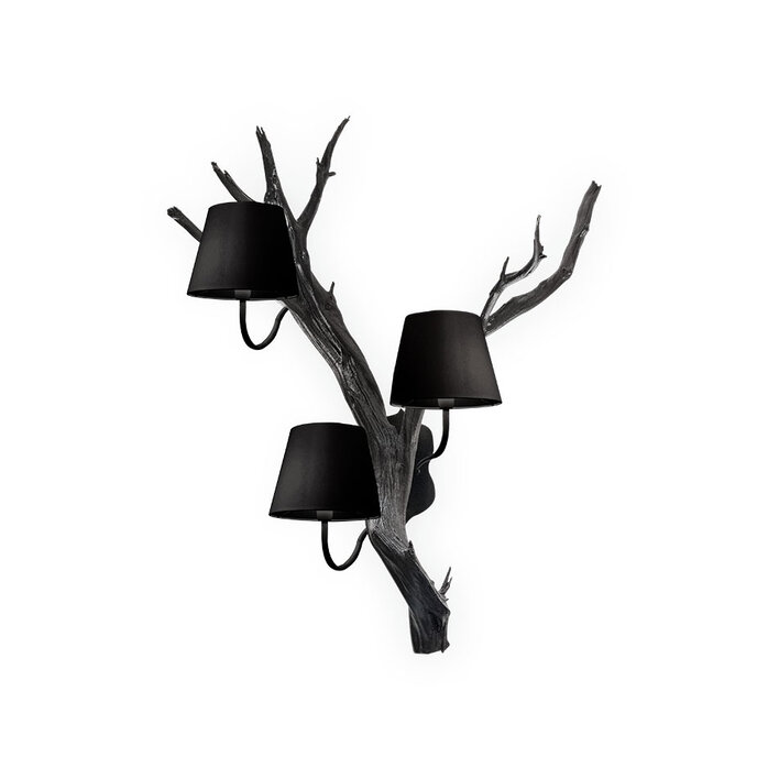 Maretti Lighting OAK WALL LAMP 3-LIGHT BLACK