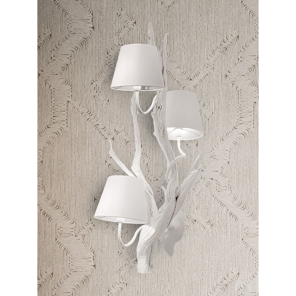 Maretti Lighting OAK WALL LAMP 3-LIGHT WHITE