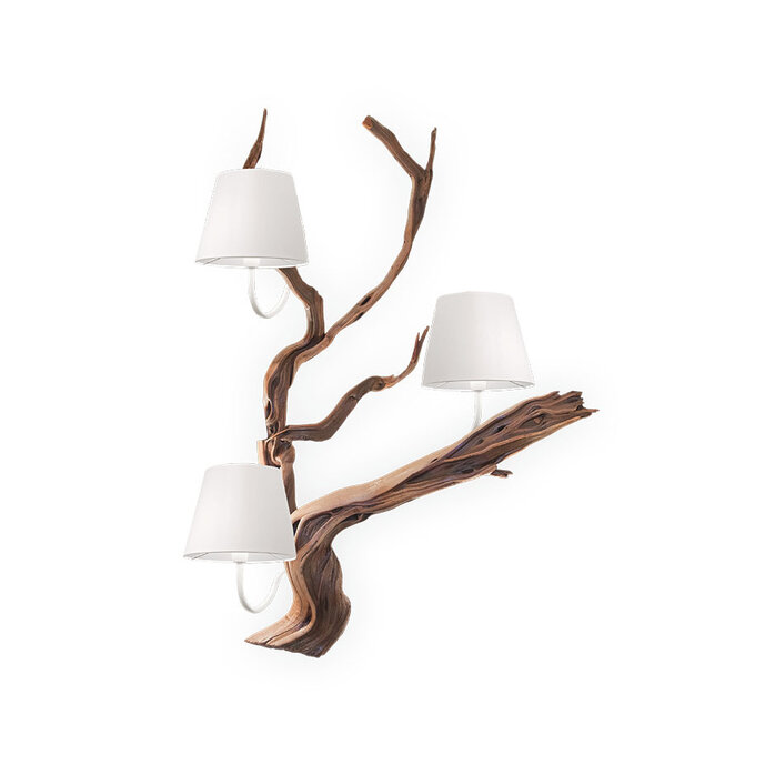 Maretti Lighting OAK WALL LAMP 3-LIGHT WOOD COLOR