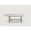 Logan Oval Coffee Table (Wood) Carbon