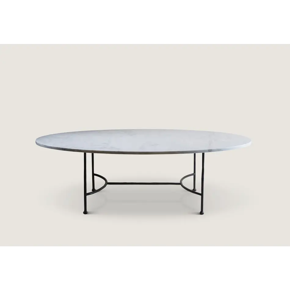 Porta Romana Logan Oval Coffee Table (Wood) Carbon