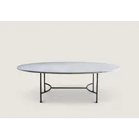 Logan Oval Coffee Table (Marble) Carbon