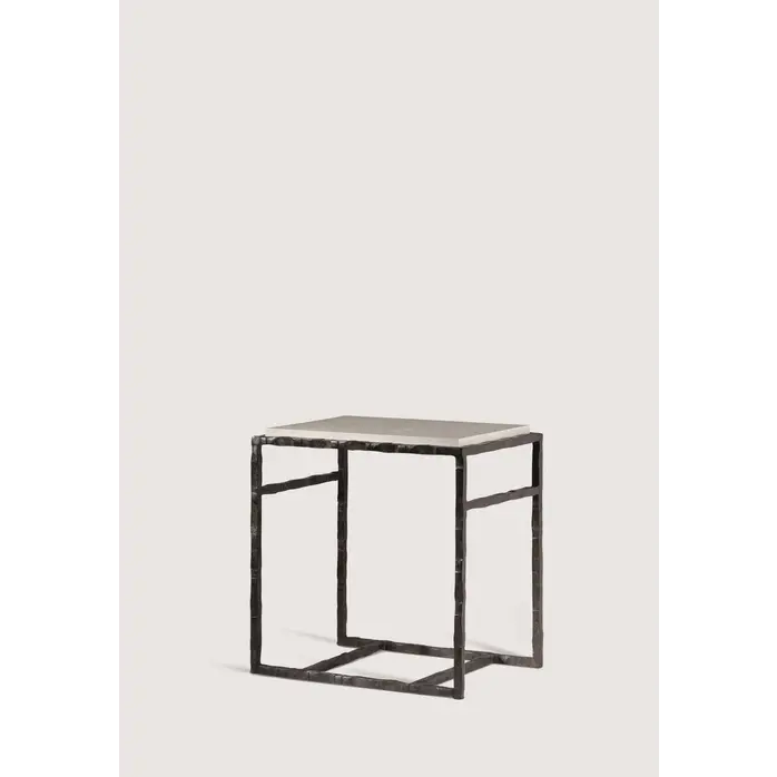 Porta Romana Giacometti Side Table (Marble) Bronzed Porta Romana Giacometti Side Table (Marble) Bronzed