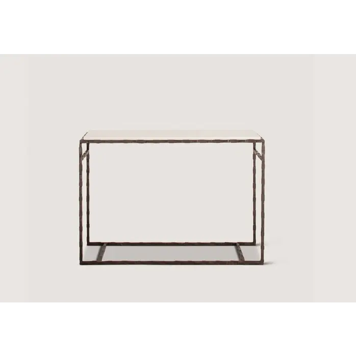 Porta Romana Giacometti Console Table Small (Faux Limestone) Burnt Silver Porta Romana Giacometti Console Table Small (Faux Limestone) Burnt Silver