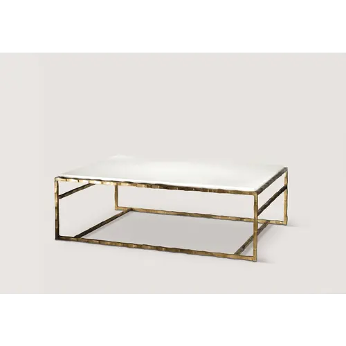 Porta Romana Giacometti Coffee Table Rectangular (Faux Limestone) Versailles Gold