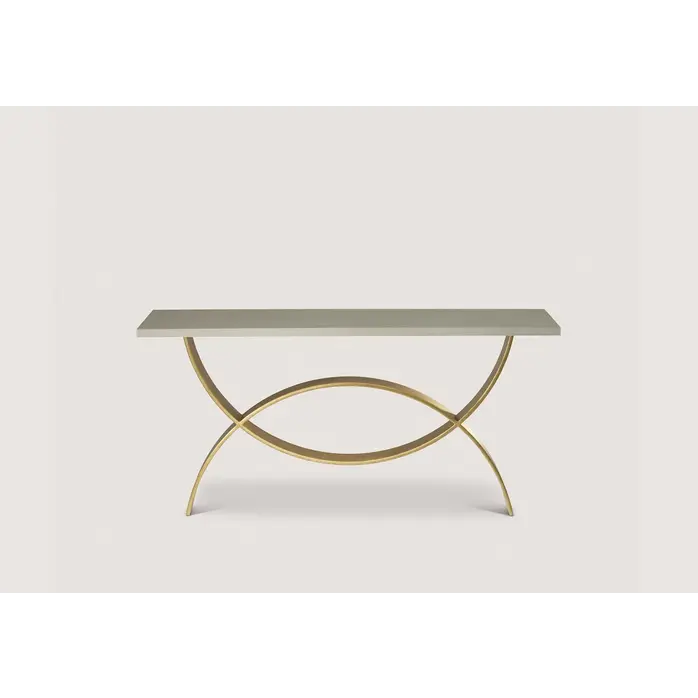 Porta Romana Fishtail Console Table (Wood) Pale Gold