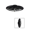 CAPPELLO CEILING/WALL LIGHT 40CM BLACK WITH BLACK SHADE