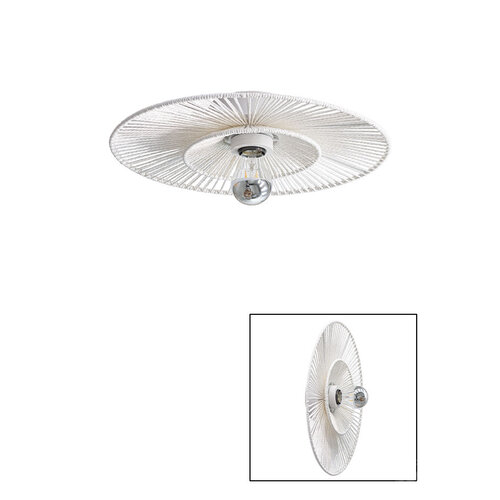 Maretti Lighting CAPPELLO CEILING/WALL LIGHT 40CM WHITE WITH WHITE SHADE